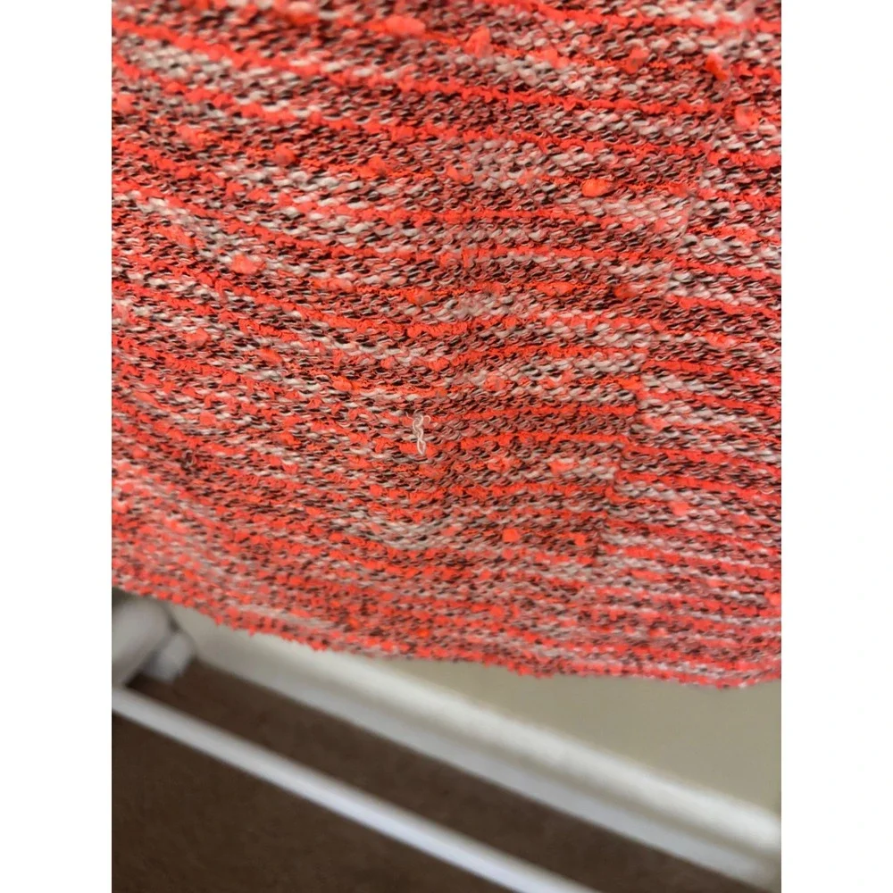 Piperlime Collection Women Coral Tweed Short Sleeve Shift Dress Sz S Exposed Zip